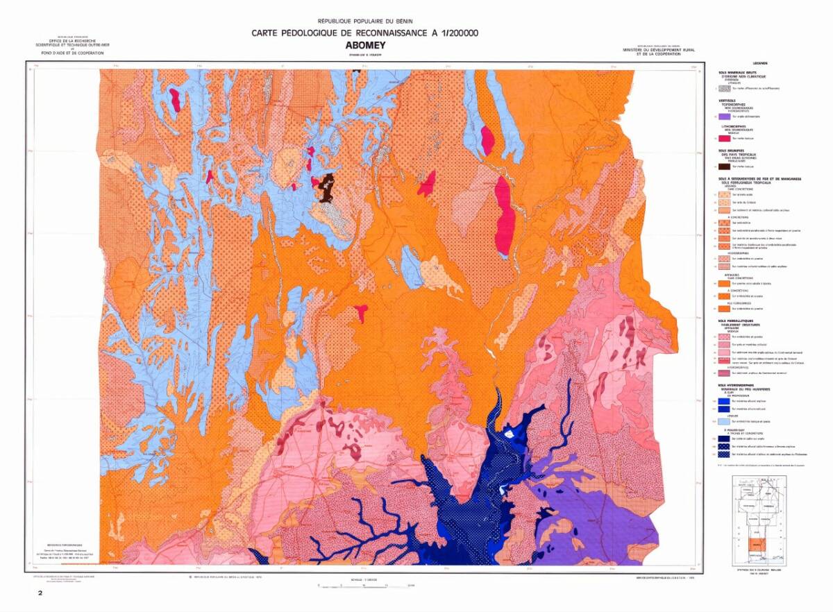 Fig.2 : Carte géologique de la région d’Abomey