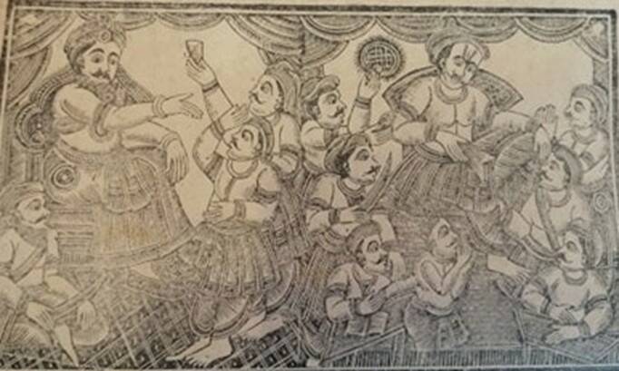 Fig.3 : Śrī rāmadāsu cāritraṁ (1938), détail de la page 34. Consultation de recherche disponible au musée du MGI, Moka.