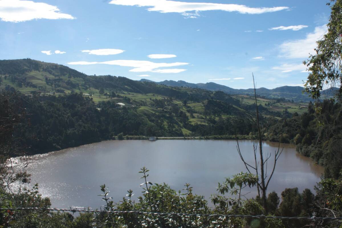 Fig. 5 : Le reservoir La Regadera - Vue depuis le sud.